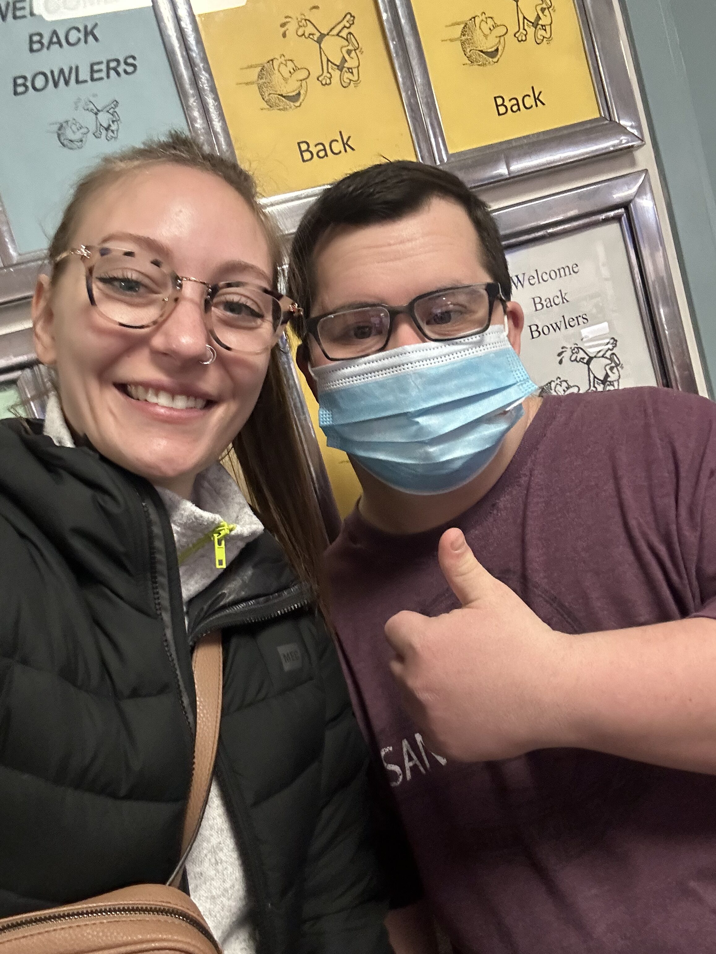 Amanda with Athlete Giving Thumbs Up - Branchability - Adapted Recreation Programs